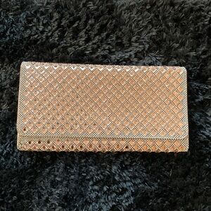 Aldo Pink and Silver Geometric Clutch